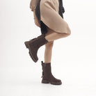 STIVALETTO ELASTICO E ZIP TESTA DI MORO<BR/> 