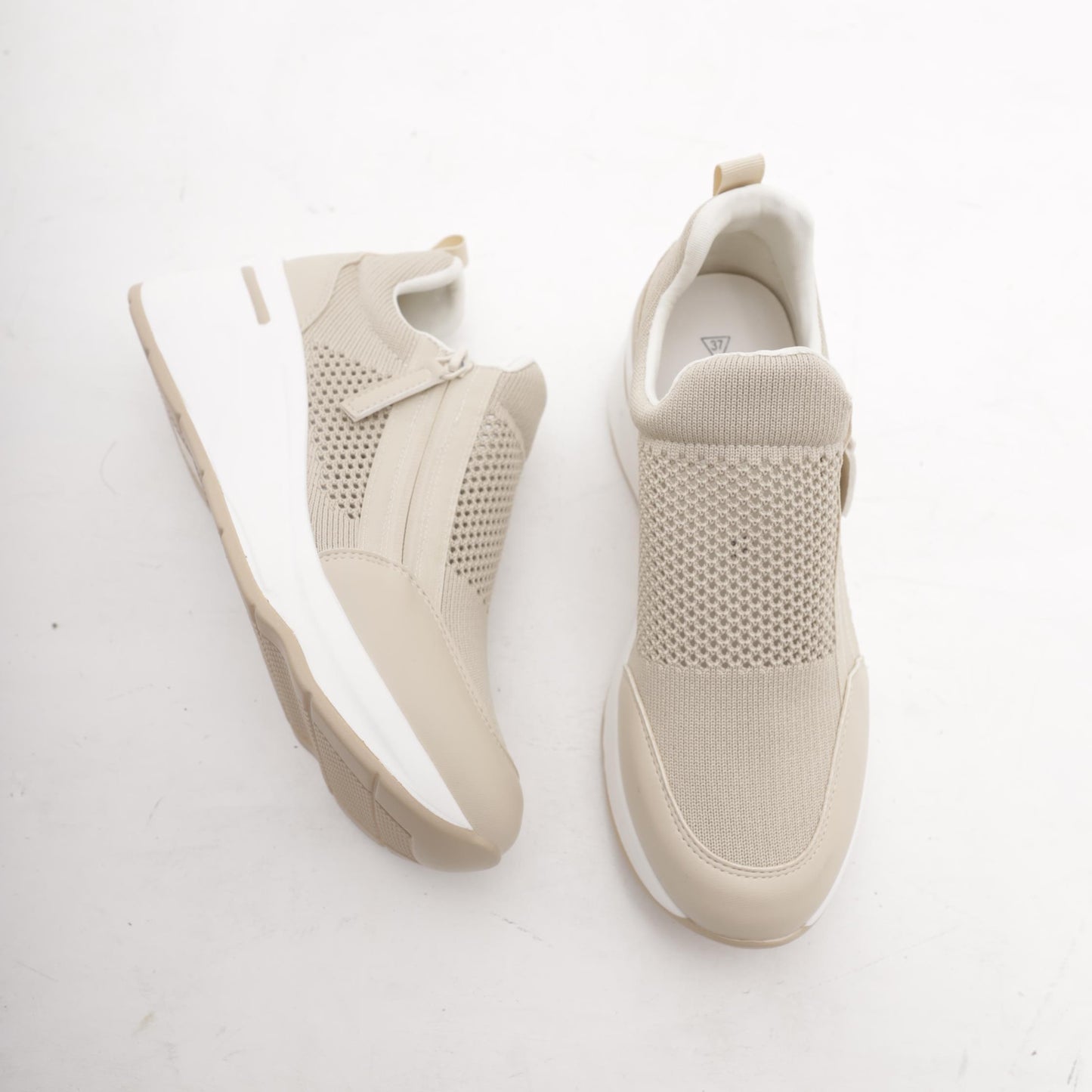 SNEAKERS RETE BEIGE<BR/> 