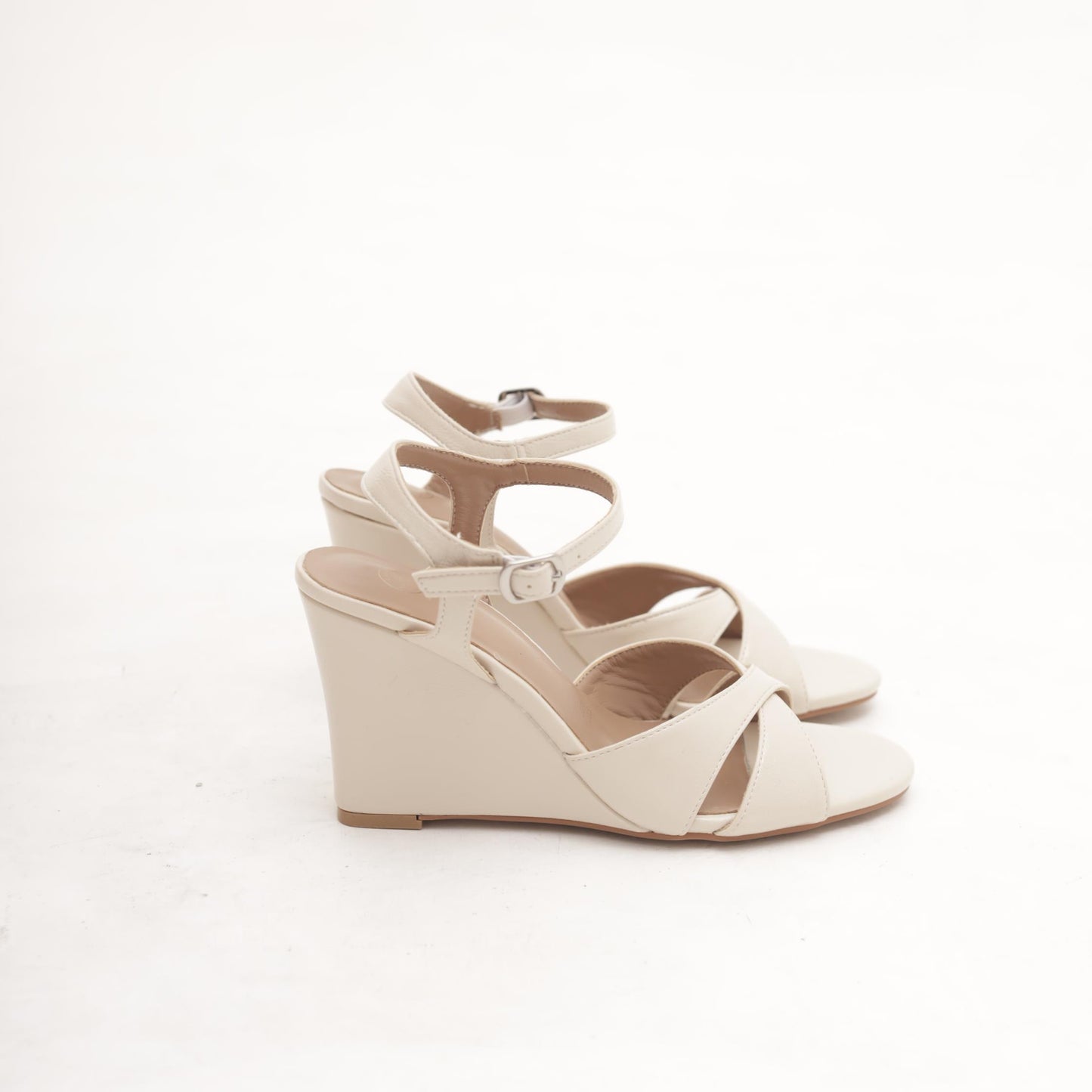 SANDALO ZEPPA INCROCIATO BEIGE 