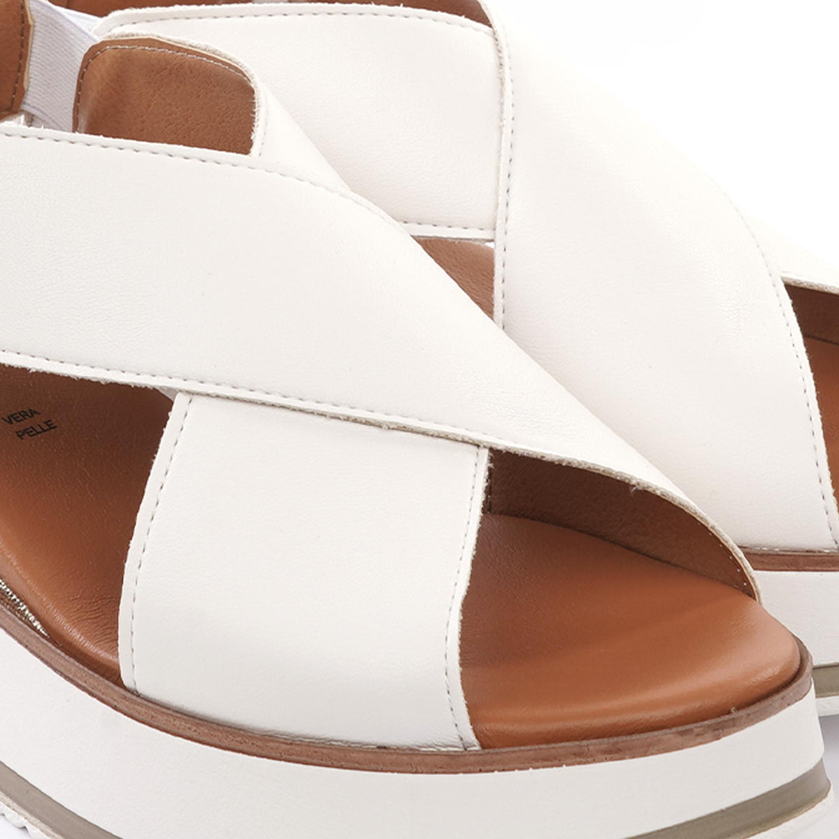 SANDALO ZEPPA INCROCIO BIANCO<BR/> 