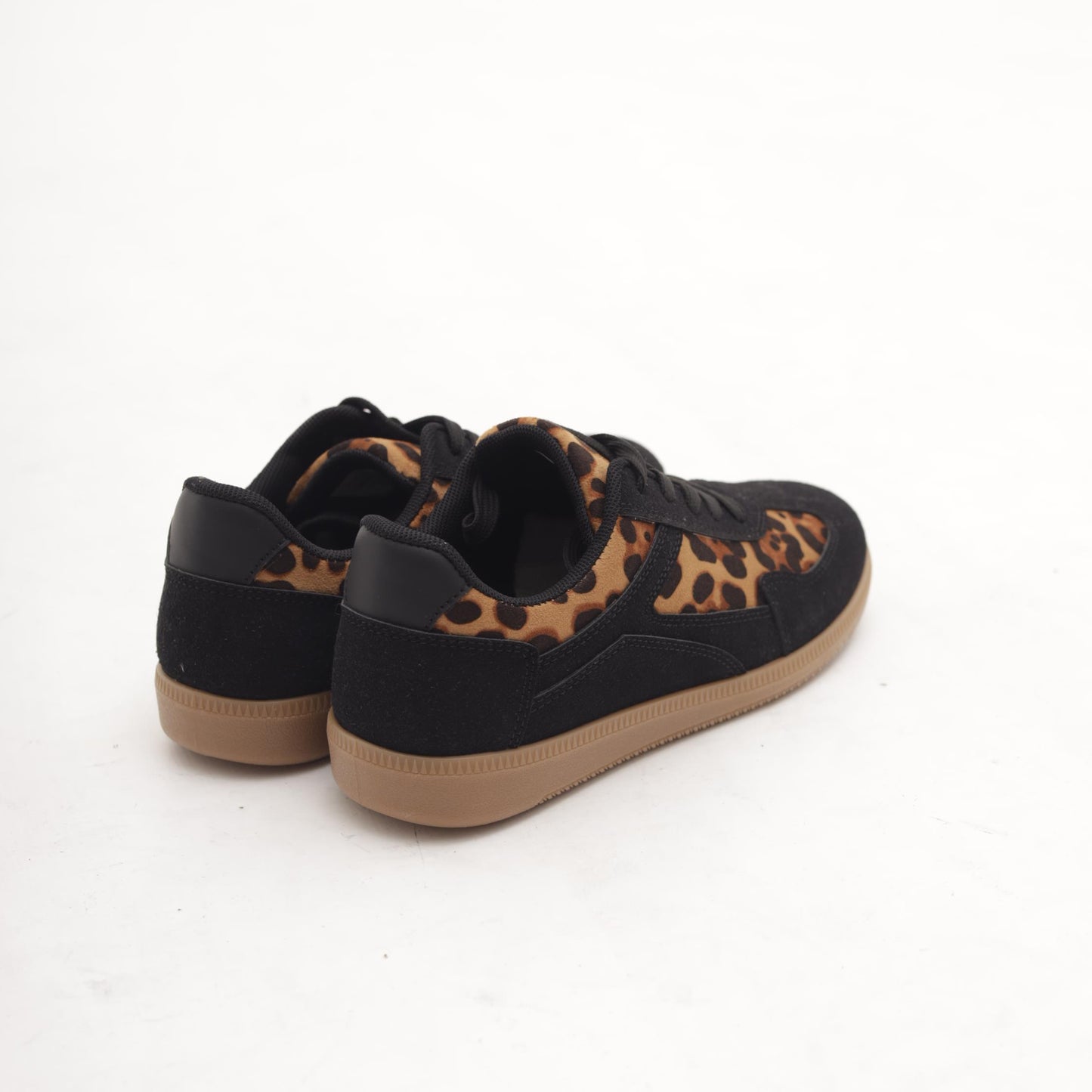 SNEAKERS FLAT ANIMALIER NERO 