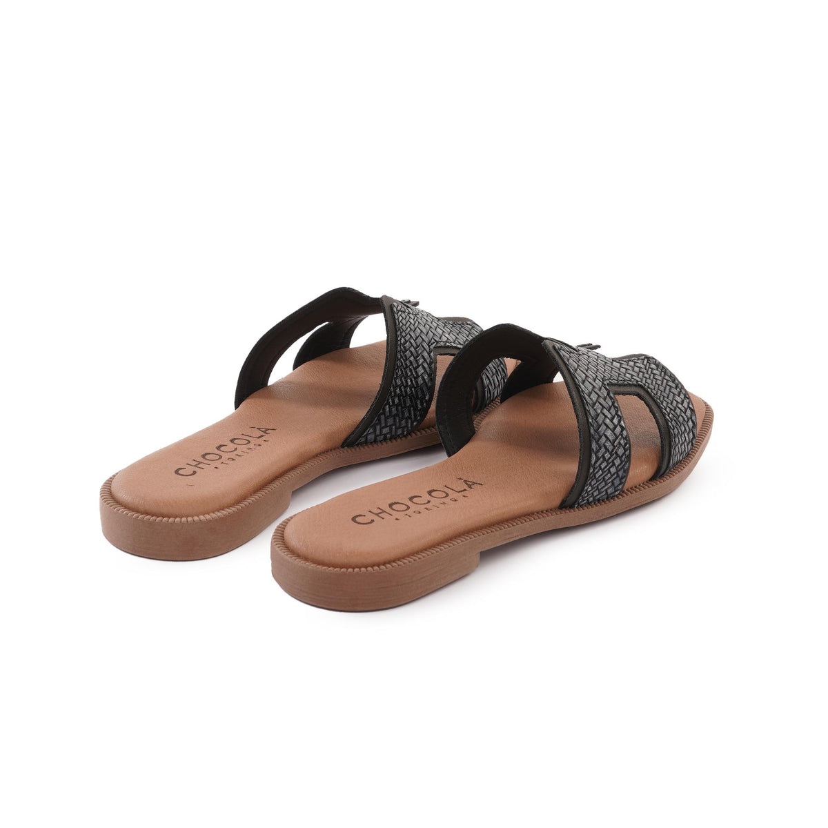 CIABATTINA H INTRECCIATO BLU<BR/><BR/><BR/> 