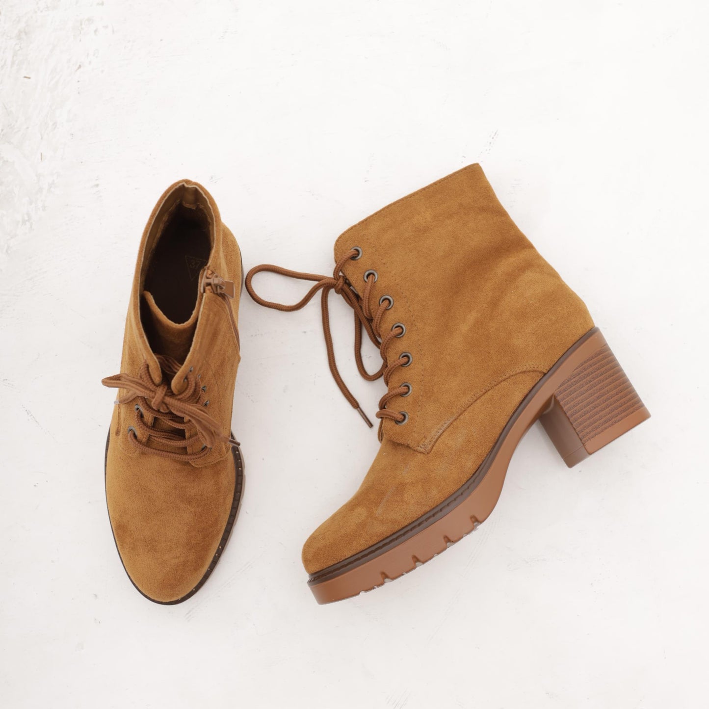 STIVALETTO ALLACCIATO BASSO MARRONE 