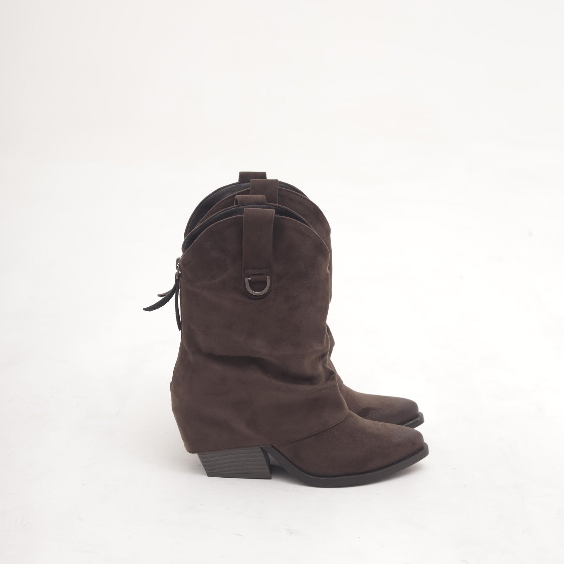 STIVALETTO TEXANO RISVOLTATO TESTA DI MORO MP2704-1MFTM CHOCOLA