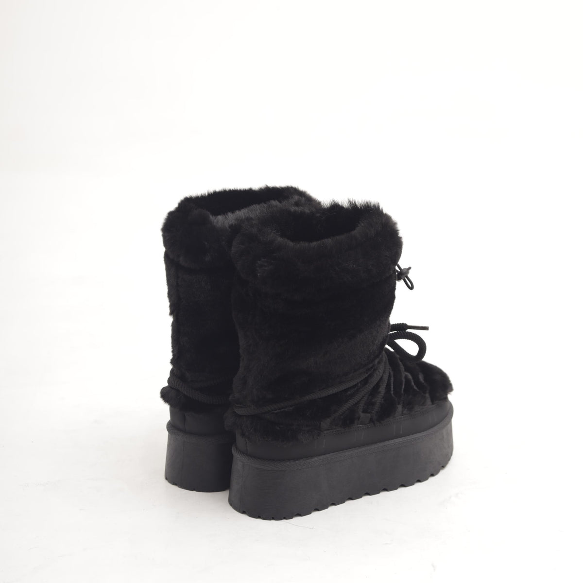 STIVALETTO MAMMUT LACCI FUR NERO 