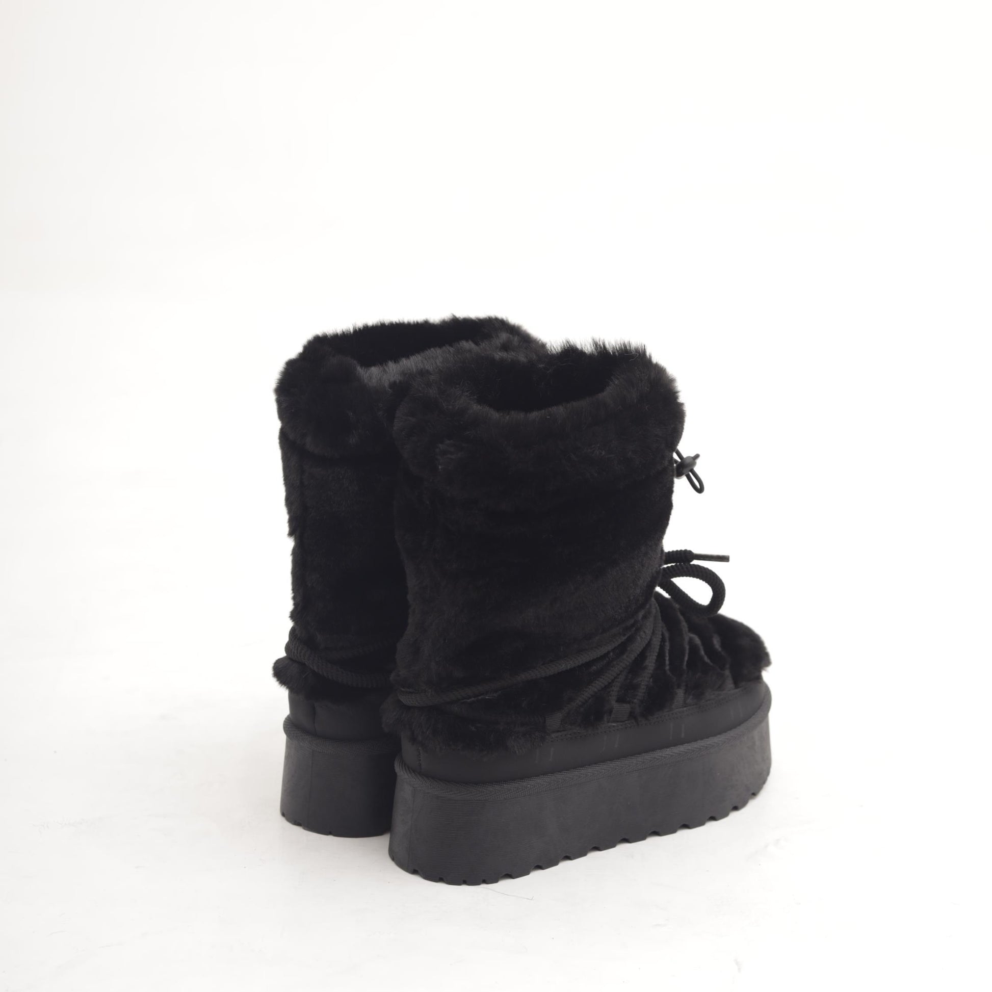 STIVALETTO MAMMUT LACCI FUR NERO 