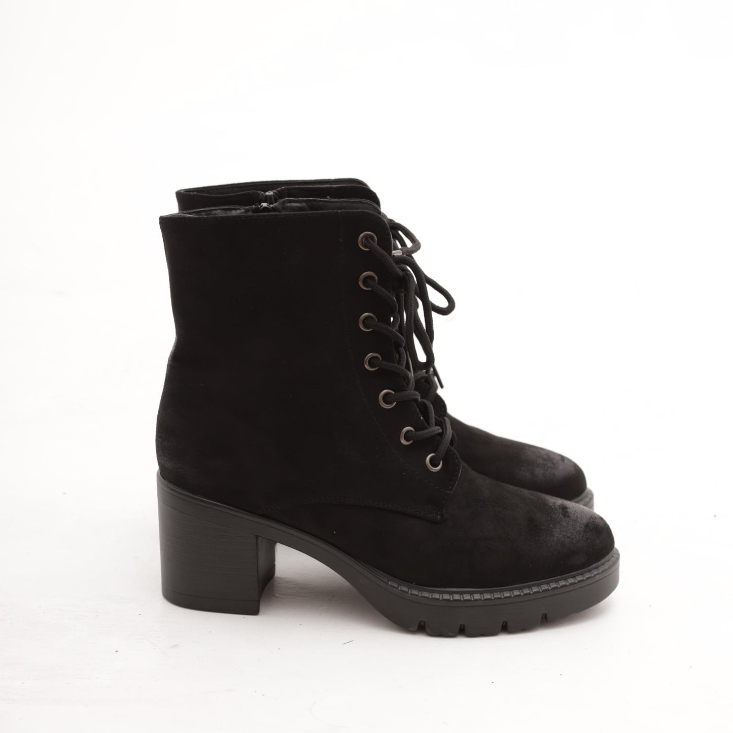 STIVALETTO ALLACCIATO BASSO NERO 