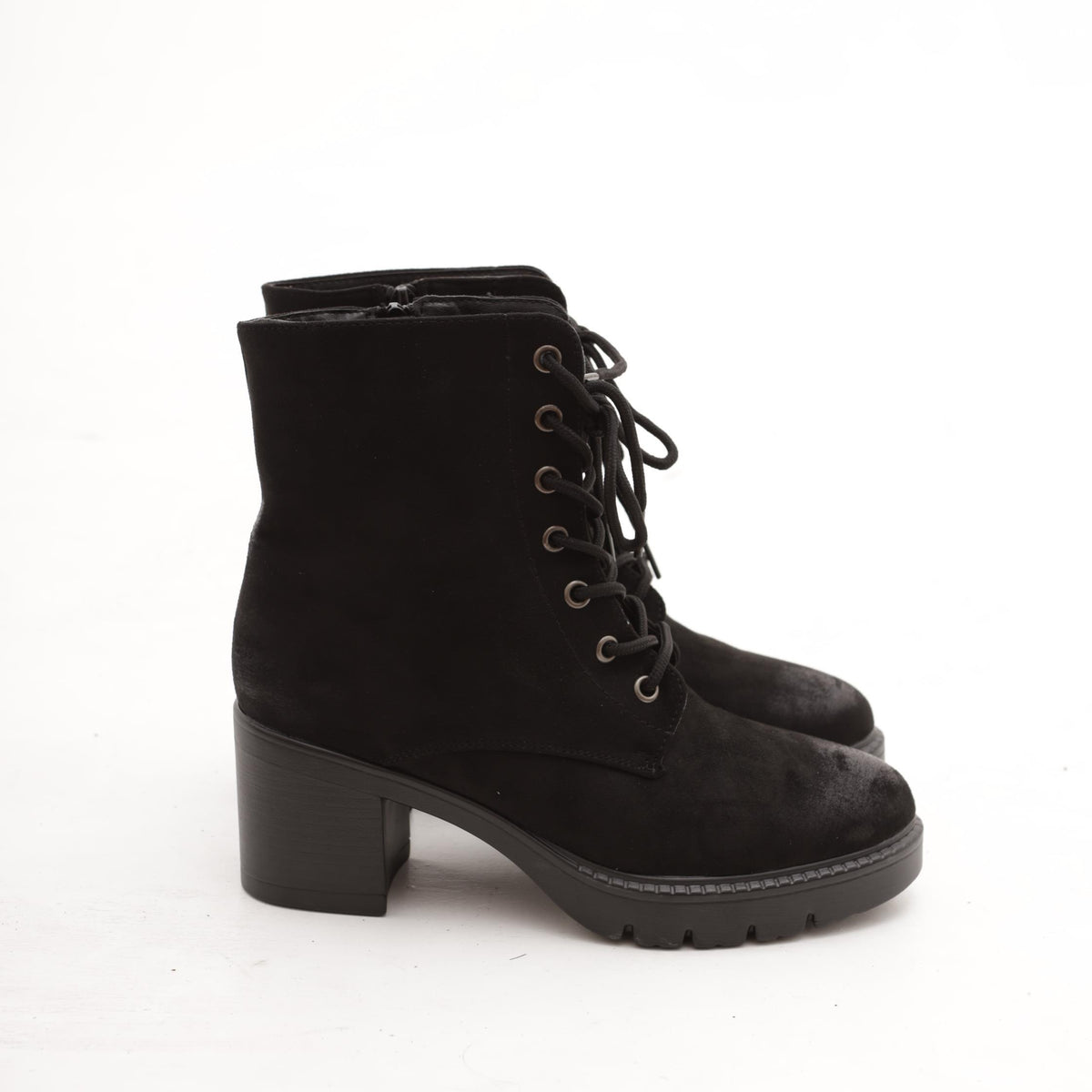 STIVALETTO ALLACCIATO BASSO NERO 
