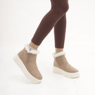 STIVALETTO SNEAKERS PLATFORM TAUPE 