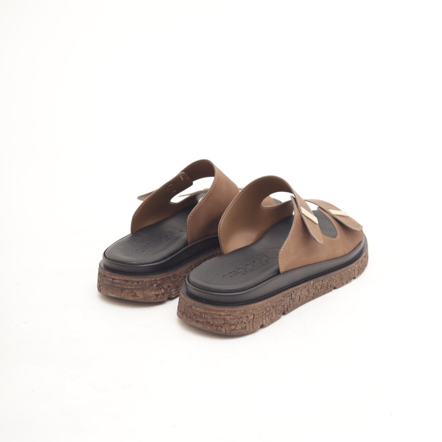 SANDALO DOPPIA FASCIA MARRONE 