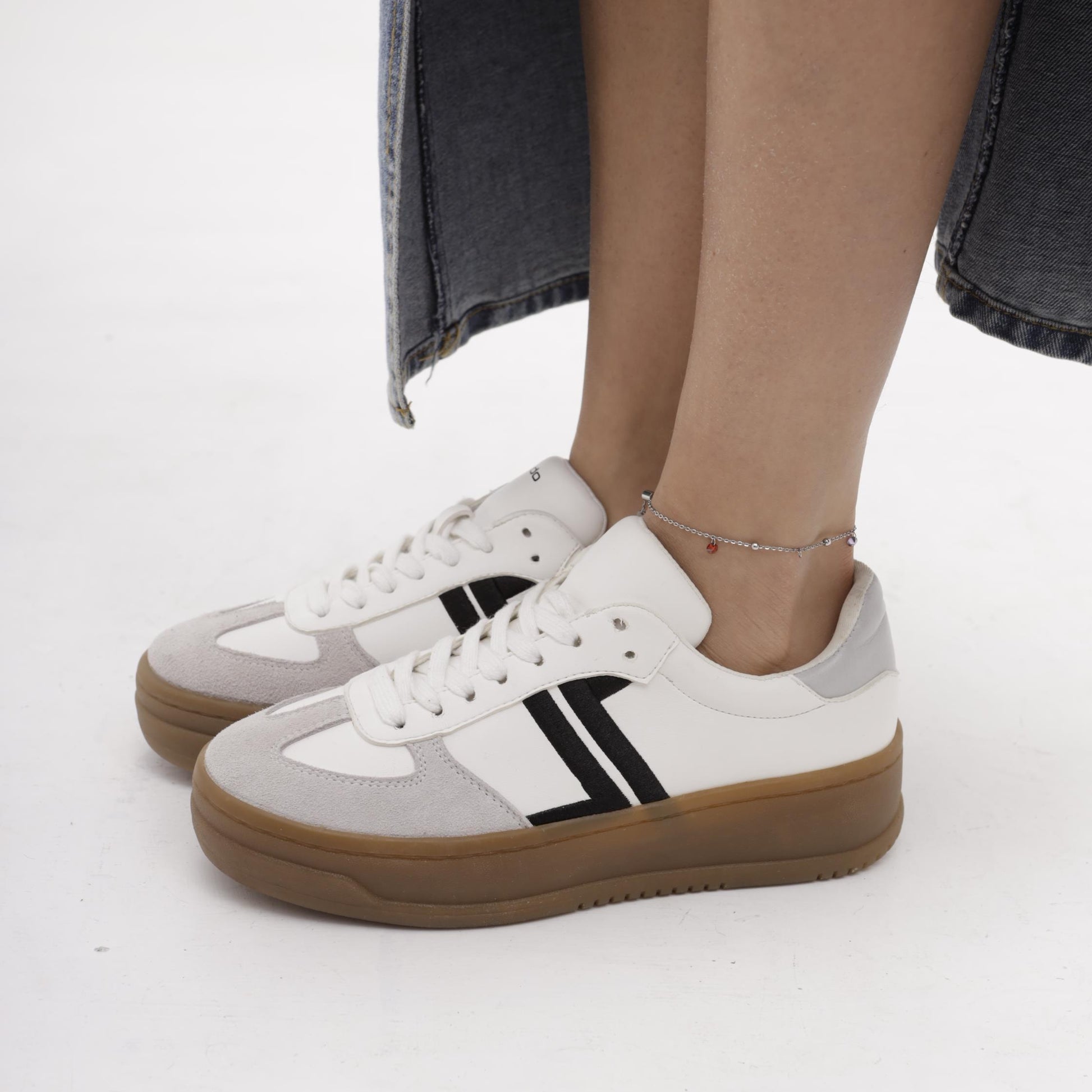 SNEAKERS PLATFORM BIANCO<BR/> 