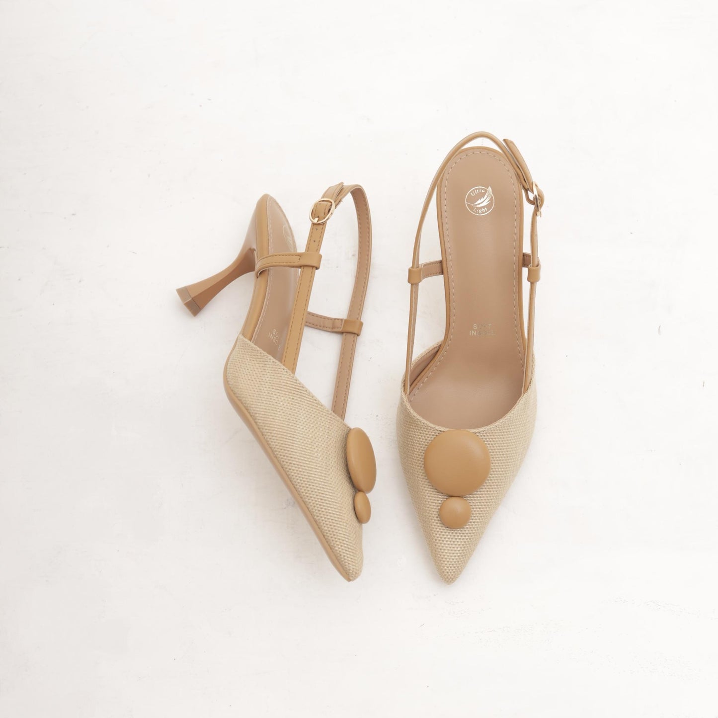 SLINGBACK RAFIA GOCCE NOCCIOLA 
