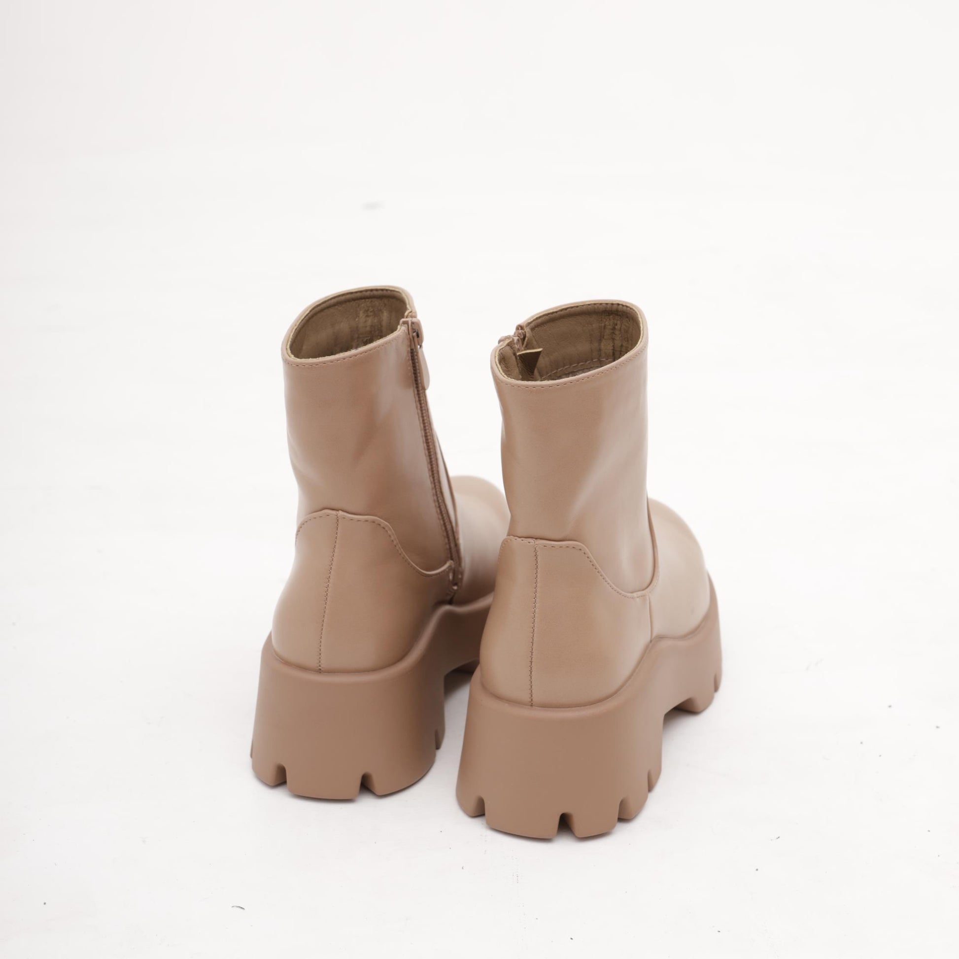 STIVALETTO CHUNKY LISCIO FANGO 