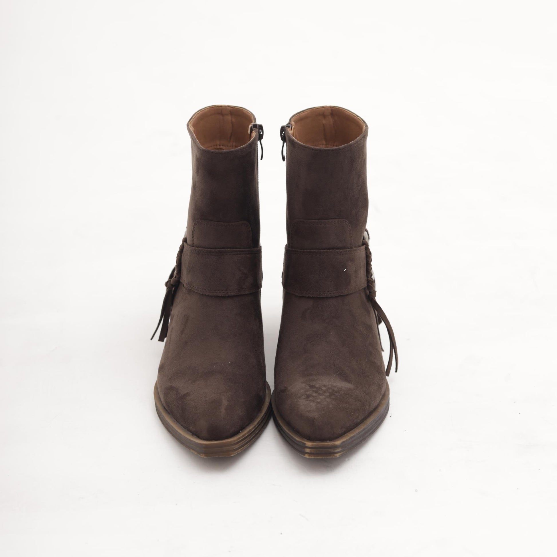 STIVALETTO TEXANO CINTURINO E FRANGE TESTA DI MORO MP2737-5PUTM CHOCOLA