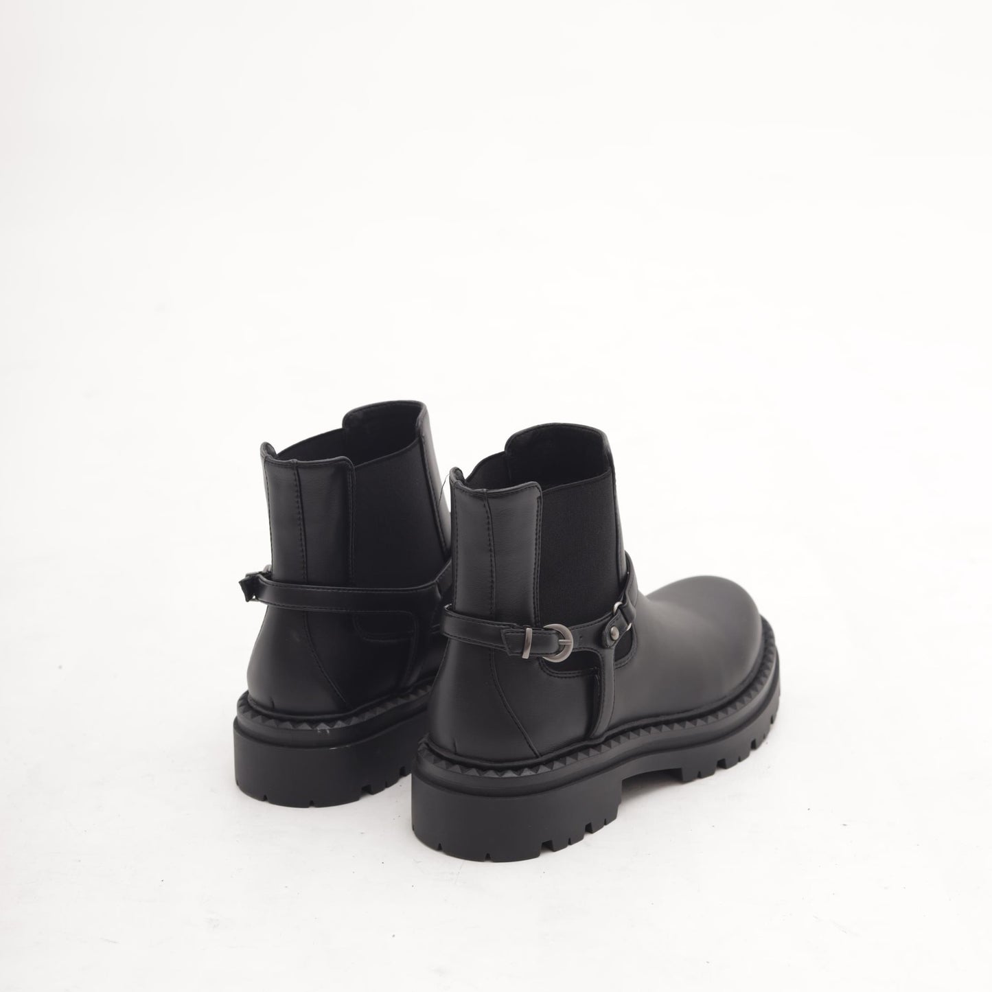 STIVALETTO BASSO ELASTICO E GHETTA NERO 