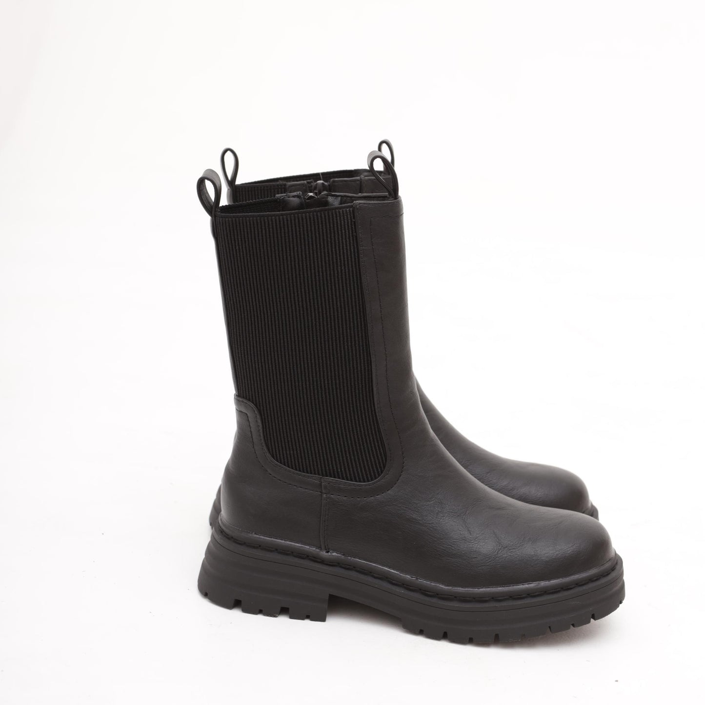 STIVALETTO ELASTICO E ZIP NERO 