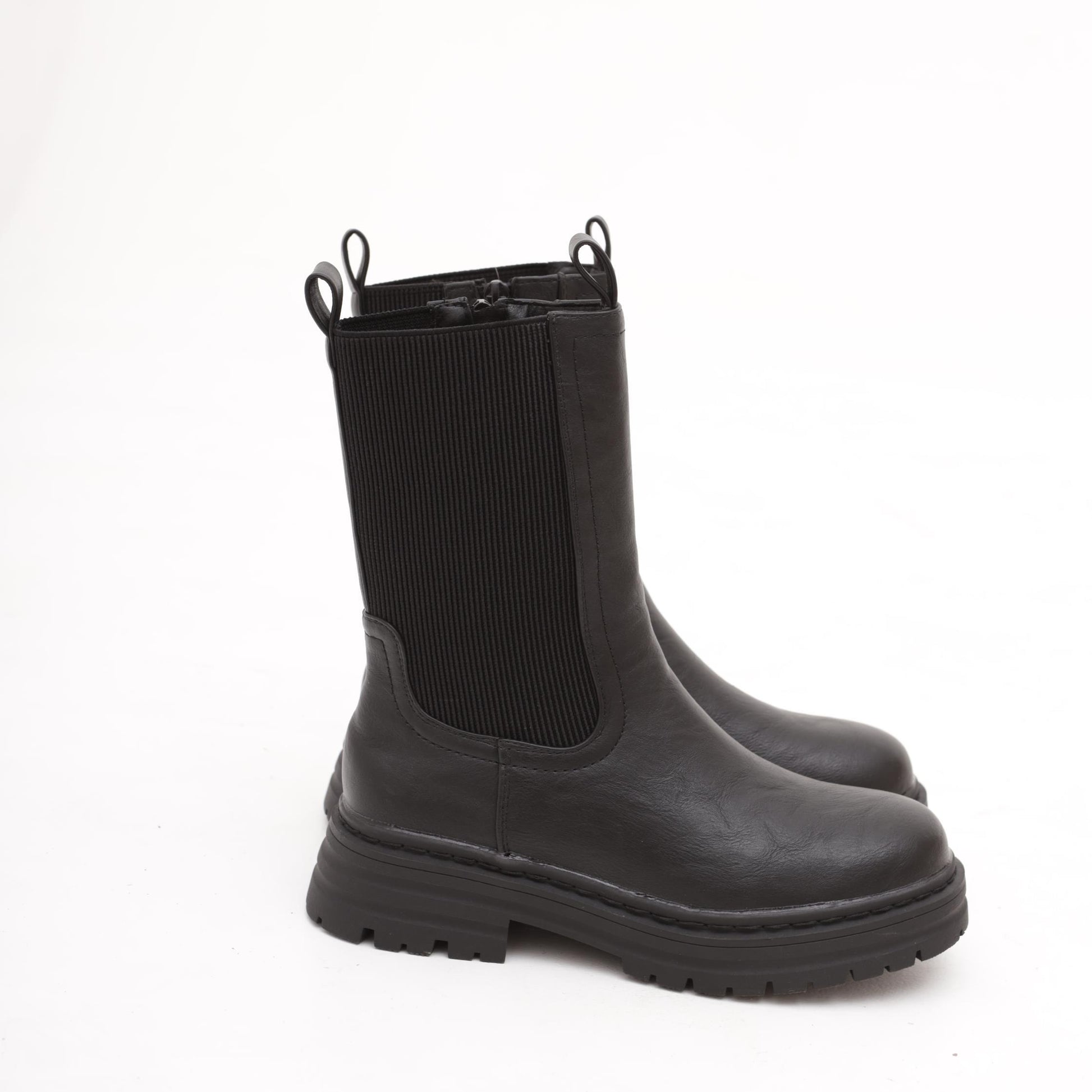 STIVALETTO ELASTICO E ZIP NERO 