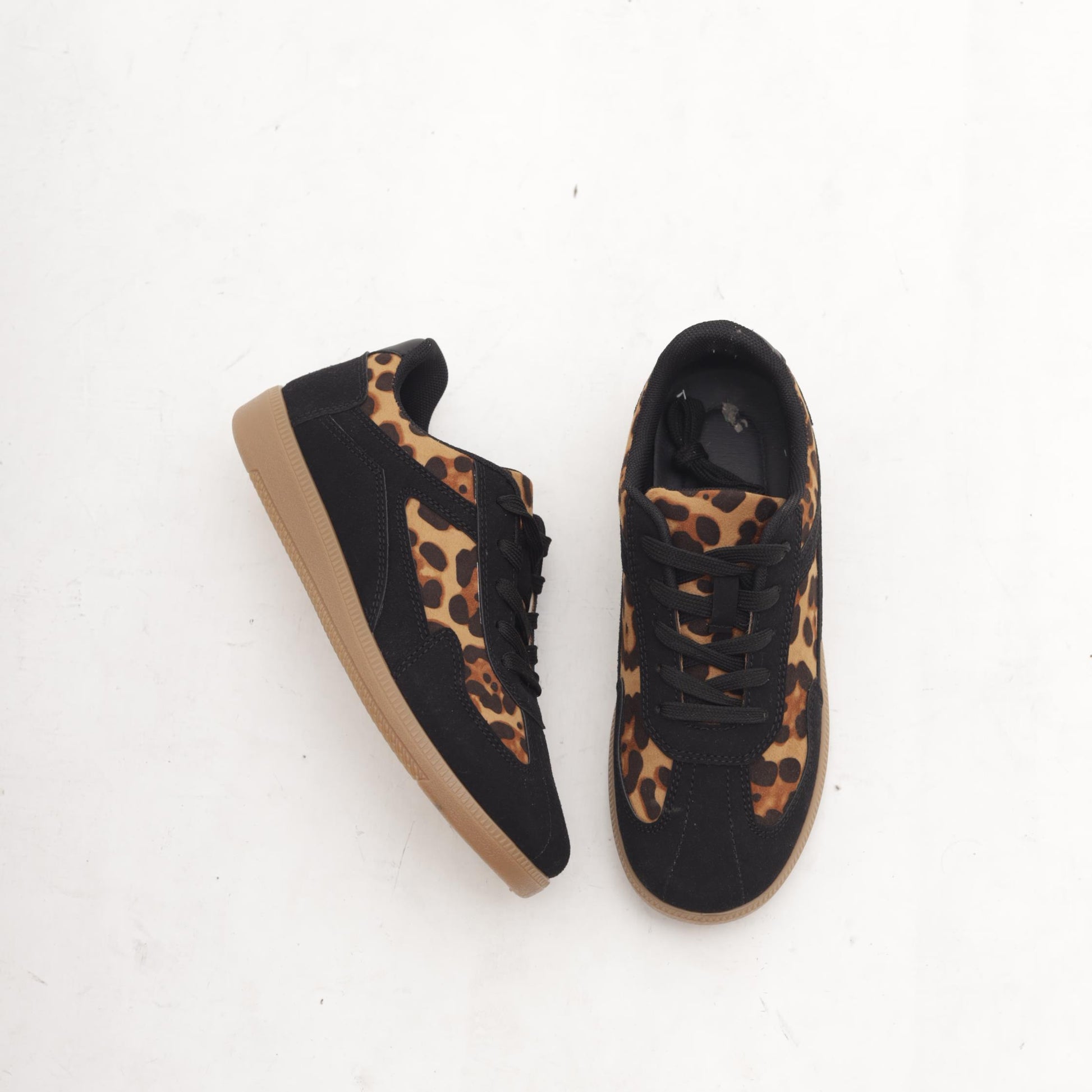 SNEAKERS FLAT ANIMALIER NERO MP902-5MFNE CHOCOLA