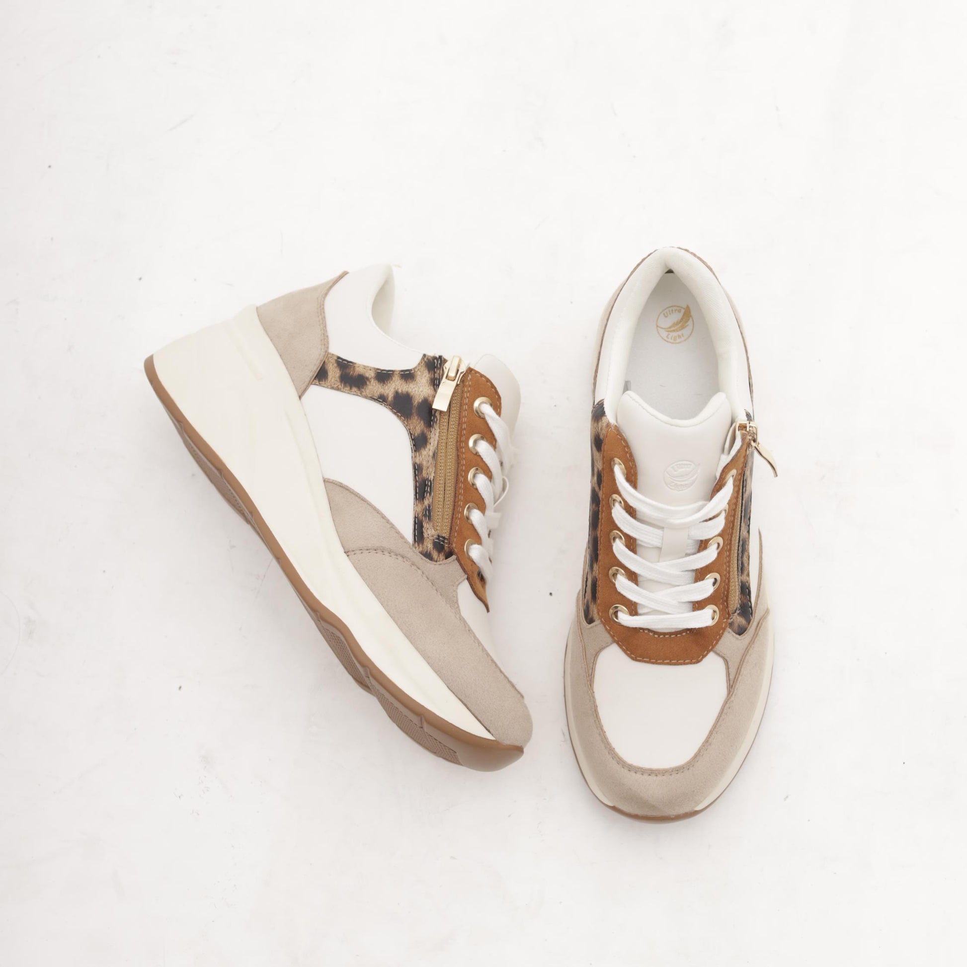 SNEAKERS ALTA ZIP TAUPE 